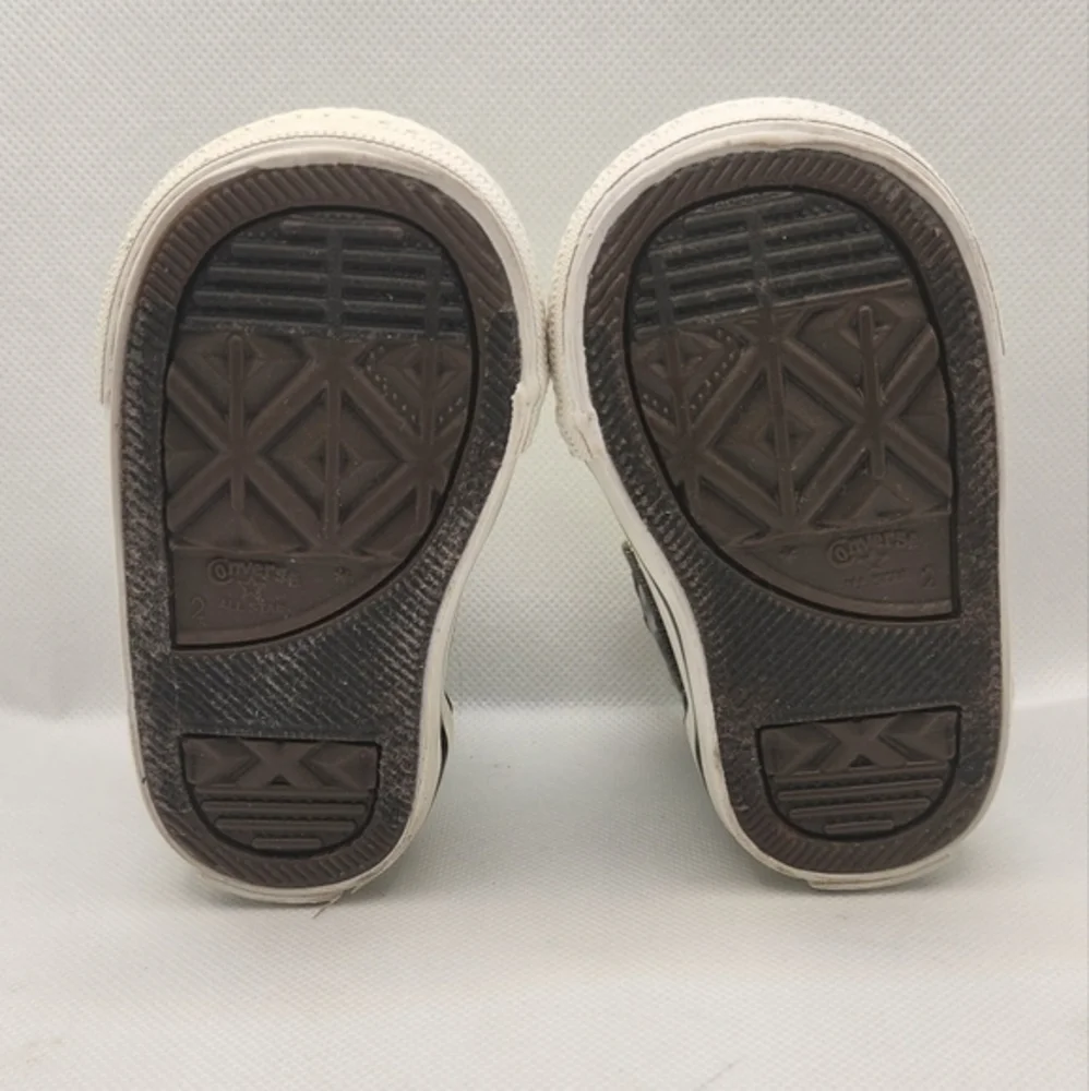 Converse All‎ Star Hightop Boys Shoes Gray and Green Size 2